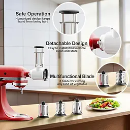 Насадка-подрібнювач-ломтерізка для міксера Kitchenaid, насадки-подрібнювачі Cofun для міксера Kitchenaid, насадка-терка для сиру - мініатюра 3