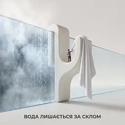 Гачок для рушника на душове скло (білий) - мініатюра 4