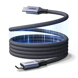Кабель UGREEN L537 USB-C - USB-C PD 240 Вт 0,5 м сірий (85529)