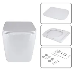 Набір Qtap Nest 4 в 1 підвісний унітаз Tern Ultra Quiet 525x345x360 + комплект інсталяції QT17332303AW47506 - мініатюра 7