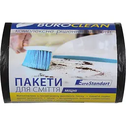 Пакети для сміття Buroclean EuroStandart міцні чорні 35 л 100 шт. (4823078922861)