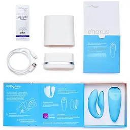 Смарт-вібратор для пар We-Vibe Chorus Blue - мініатюра 6