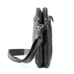 Месенджер класичний чорий в гладкій шкірі Tiding Bag 8009A чорний - мініатюра 4