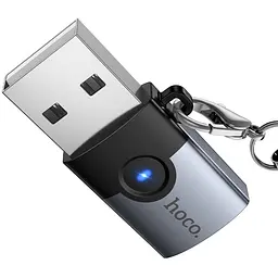 Перехідник Hoco UA46B USB Male to Type-C Female USB3.0 Metal gray - мініатюра 5
