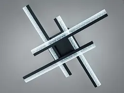 Стельова LED люстра Diasha MX3068 57W чорний акрилові розсіювачі сучасний дизайн - мініатюра 2