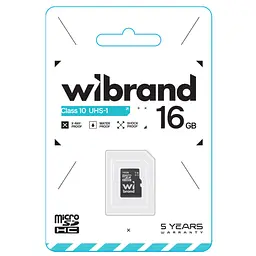 microSDHC (UHS-1) Wibrand 16Gb class 10 - мініатюра 2