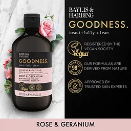 Піна для ванни Baylis & Harding Goodness Rose & Geranium 500 мл - мініатюра 2
