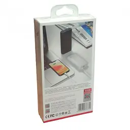 Повербанк чорний портативна зарядка Power bank XO PR127 PD20W+QC22.5W 20000 mAh 2USB/1Type-C - мініатюра 4