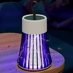 Лампа від комарів Electric shock BG-002 знищувач комах з акумулятором 20-50 м² 12 годин роботи зелена - мініатюра 6