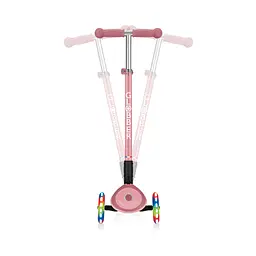 Самокат Globber Primo foldable plus lights, колеса з підсвічуванням, пастельно-рожевий (439-210) - мініатюра 5