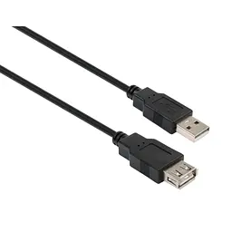 Дата кабель USB 2.0 AM/AF 3.0m Vinga (VCPUSBAMAF3BK) - мініатюра 1