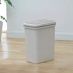 Відро для сміття MBM My Home з кришкою 10 л сіре (BIN-04 10L GRAY) - мініатюра 4