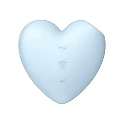 Вакуумний стимулятор клітора з вібрацією Satisfyer Cutie Heart блакитний - мініатюра 6