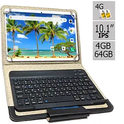 Планшет-телефон Hoozo S 464 LTE Pink 4GB/64GB IPS 10.1'' + Чохол із Bluetooth клавіатурою - мініатюра 2