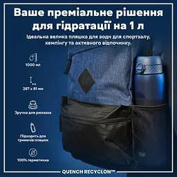 Спортивна пляшка Ion8 Quench Recyclon BPA Free, 1 л - Navy - мініатюра 2