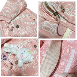 Рюкзак підлітковий No Brand 230632 Зайчик 20 л Pink - мініатюра 6