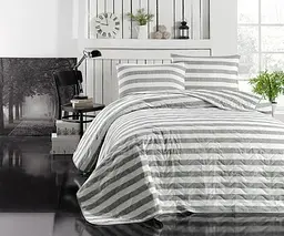 Покривало стьобане з наволочкою Eponj Home - Hook gri сірий 160x220