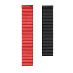 Ремінець магнітний для годинника Kospet Tank T2 та Kospet Tank M2 22*267мм, Black Red (15238) - мініатюра 2