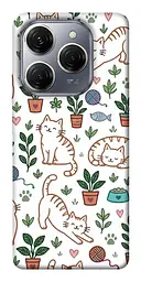 TPU чохол Demsky Cats pattern для TECNO Spark 20 Pro