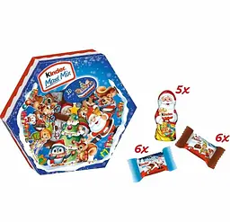 Набір цукерок новорічний Kinder Maxi Mix 3D 143г.