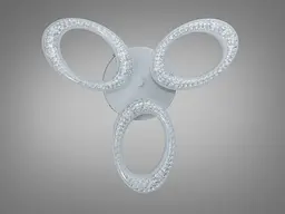 Сучасна стельова LED люстра Diasha 5607/3WH біла з пультом і димером 33W 50 см до 13 м2 - мініатюра 4