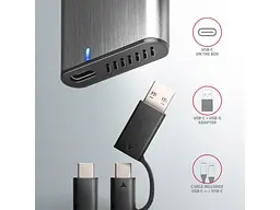 Кишеня для накопичувача AXAGON SuperSpeed+ Raw Box Gray (EEM2-SG2) - мініатюра 4