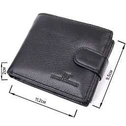 Якісний горизонтальний гаманець із натуральної шкіри ST Leather 22455 чорний - мініатюра 6