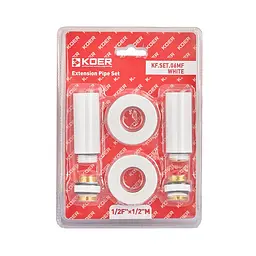 Комплект подовжувачів Koer Kf.SET.06MF 1/2Fx1/2M білий, white KR5850 - мініатюра 3