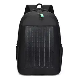 Рюкзак туристичний NoName SolarBag-50, з сонячною батареєю та USB-портом 50×30×16 см, чорний - мініатюра 7