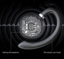 Бездротові кісткові Bluetooth навушники TWS Y1 зі спортивними дужками за вухо Чорні - мініатюра 9