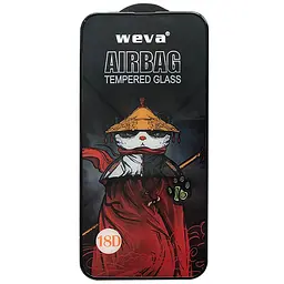 Захисне 2.5D скло Weva AirBag (тех.пак) для Apple iPhone 13 mini (5.4) Чорний