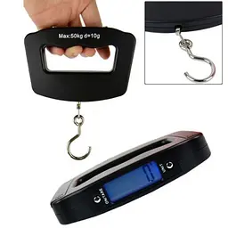 Кантер ручные электронные весы для багажа с подсветкой Luggage Scale 50kg (1522 ACS A09) ручні ваги