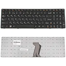 Клавіатура для ноутбука LENOVO (G580, G585, N580, N585, Z580, Z585) ukr, чорна, чорна рамка