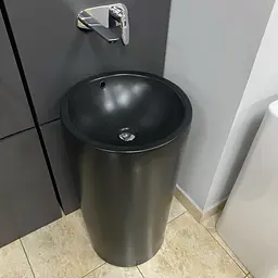 Умивальник VBI Matera black matt напольний VBI-019007, Чорний матовий - мініатюра 3