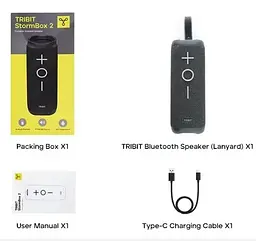 Колонка бездротова — портативна акустика Tribit StormBox 2 чорна - мініатюра 9