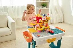 Дитячий багатофункціональний столик і стільчик Poppet Трансформер 6в1 синій (PP-004) - мініатюра 7