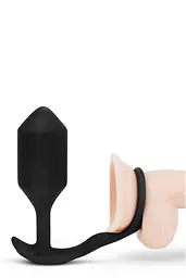 Анальна пробка B-Vibe Snug Tug XL 12 см (чорний) - мініатюра 4