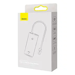 USB-хаб Baseus Lite Series 6-Port Type-C HUB Docking Station (Type-C to HDMI+USB3.0*2+PD+SD/TF) Black (WKQX050101) - мініатюра 2