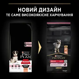 Сухий корм Purina Pro Plan Medium Puppy <1 Sensitive Skin для цуценят середніх порід з чутливою шкірою з лососем 12 кг (12367295) - мініатюра 12