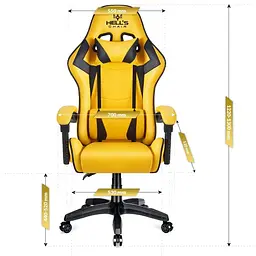 Комп'ютерне крісло Hell's HC-1007 Yellow - мініатюра 6