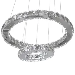 Люстра підвісна Brille в хол з пультом для холу LED 48W WW+NW+CW CH (BR-988S/2) - мініатюра 3