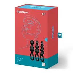 Набір анальних пробок Satisfyer Booty Call 3 шт. (чорний) - мініатюра 5