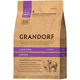 Сухой корм для взрослых собак крупных пород Grandorf Lamb & Turkey Adult Maxi ягненок с индейкой 3 кг