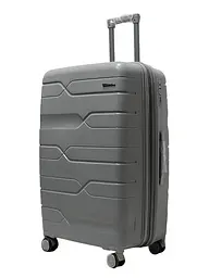 Валіза велика L поліпропілен Milano bag 0306 76×49×31см 82л Срібна - мініатюра 2