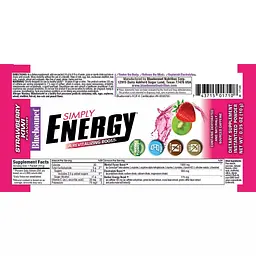 Енергетичний напій Bluebonnet Nutrition Simply Energy смак полуниця-ківі 14 пакетиків по 10 г - мініатюра 2
