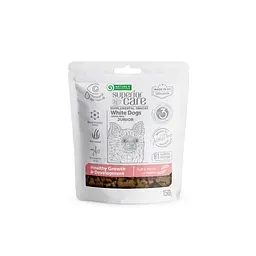 Беззернові ласощі для білих юніорів Nature's Protection SC White Dogs Growth з білком комах, 150 г