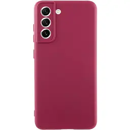 Чохол TPU GETMAN Liquid Silk Full Camera для Samsung Galaxy S21 Бордовий / Marsala