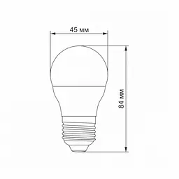 LED лампа VIDEX G45e 7W E27 3000K - мініатюра 4