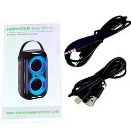 Портативна колонка Hopestar Party 200 Mini потужний звук захист IPX6 (41088-Party 200 Mini_1063) - мініатюра 4