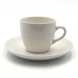 Чашка кавова з блюдцем порцелянова Milika White Elegance 180 мл (M0520-512)